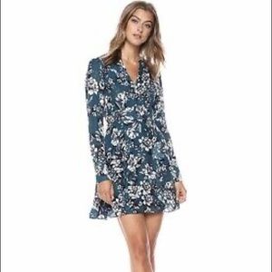 NWT Parker white flower and teal dress